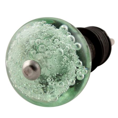 Mint Bubble Glass Wine Stopper
